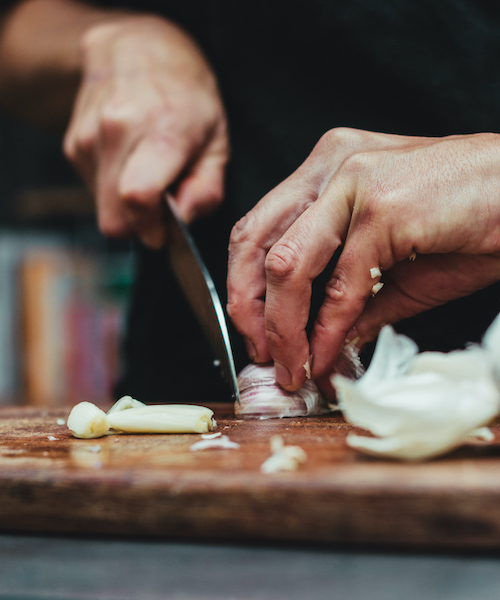 close up of man chopping